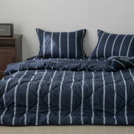 Guy Laroche Stripe Semi Microfiber Comforter Soft and Dust Free Lightweight Quilted Premium Bedding _ Made in Korea Guy Laroche Stripe Semi Microfiber Comforter Soft and Dust Free Lightweight Quilted Premium Bedding _ Made in Korea